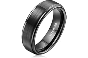 ‎JEROOT JEROOT Titan Magnetischer Ringe, 5mm Schwarz Magnetring Herren Damen, Therapeutischer Magnetische Rings Polierter Lifestyle-Ring Starker Magnet (3500 Gauss)