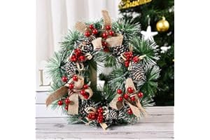 Buer Homie Corona Navidad Puerta 30 Cm, Guirnalda Adorno NavideñO Puerta, Decoracion Puerta Navidad, Corona NavideñA, Adornos Navidad Puerta, DecoracióN NavideñA Puerta