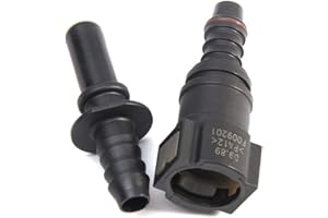 Faderr - Accoppiatore di linea carburante in nylon, 10,9 mm, connettore rapido per carburante, per auto, gas, 1 set, nero