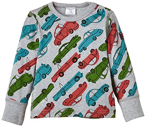 Polarn O. Pyret Baby-Boys 60277285 Ahlstrom Long Sleeve T-Shirt, Grey Melange, 6-9 Months
