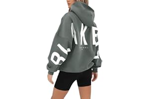 Sunggoko Backprint Hoodie for Damen Oversize Pullover Mit Kapuze College Hoody Athletic Sweatshirt Bequem Kapuzenpullover Outerwear Sweatjacken