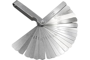 JEVUOYEE Precyzyjny szczelinomierz, 32 ostrza, wysoce precyzyjny miernik ze stali nierdzewnej, Dual Marked Metric i Imperial Gap, narzędzie pomiarowe o szerokości/grubości 0, 02-1, 00 mm