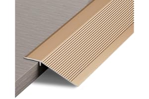 ZAYEJOD Striscia di Transizione per Pavimento Alluminio Soglia di Dislivello Metallo Soglia della Porta, Alluminio Profilo di Transizione Pavimento per Dislivello di 10-35mm(1mx10cm,Oro Rame)