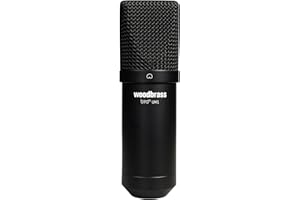 Bird Woodbrass UM1 Noir - Microphone USB Cardioïde à Condensateur PC et Mac pour Broadcast et Enregistrement Streaming, Podcasting, Conférence, Home Studio Mao, Voix Off