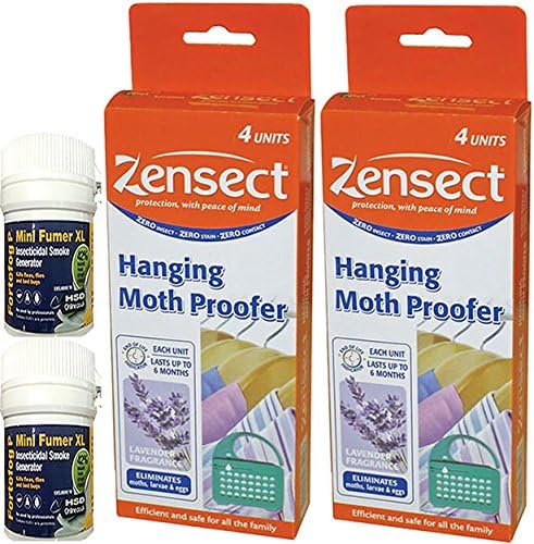 Clothes Moths Killer Fumers and Moth Hanging Proofer Traps for the Home