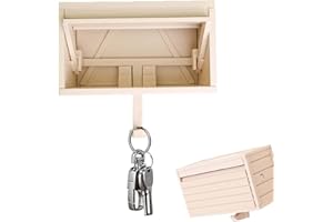 FORMVERSITY Appendi Chiavi a Muro, Porta Chiavi da Muro per Casa Cassetta Portachiavi da Parete, Portachiavi per Auto da Garage con Porta Apribile Personalizzato Crema