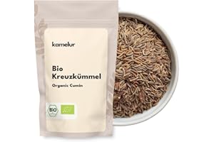 Kamelur 500g de Cumin BIO - graine de cumin entière aromatique de la meilleure qualité biologique, sans additifs - L'épice parfaite pour le falafel - emballés dans des emballages écologiques