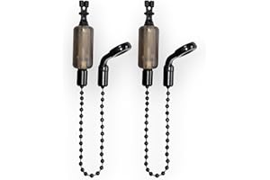 TJR Tackle 2 x Pro Ace III Bite Indicators Bobbins Short 15cm Chain For Fishing Bite Alarms 6 Translucent colour options