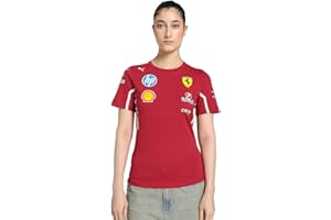 PUMA Damska koszulka Scuderia Ferrari 2025 Replica Tee, Dark Cherry, L, Ciemna wiśnia, L