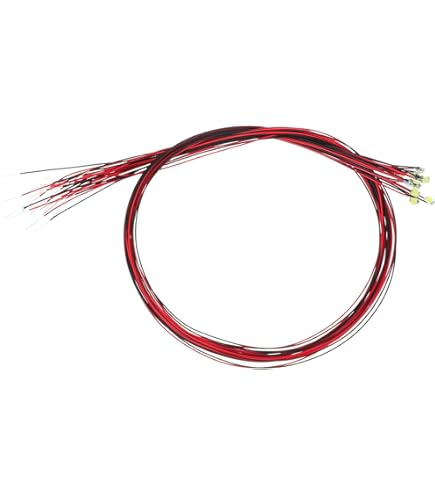 Sourcing Map 10Pcs 1.8mm Pre Wired LED, Red DC6-12V