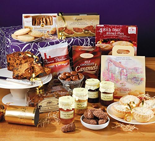 Tasty Delights Hamper is brimming with Tantalizing Treats Presented in a Bordeaux Gift Box with Name-a-Rose Gift