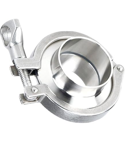Produktbild von GALPADA 2x Tri-Clamp 1,5 Zoll Aus Edelstahl 304 Mit Silikondichtung – Für Lebensmittel & Brauerei
