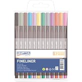 Envy Fineliner 0.4mm Thin End Felt Pen 12 Colors