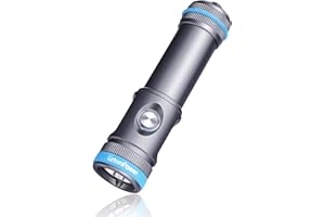 LetonPower Tynny-13se torcia subacquea 2200 lumen, 6 modalità di Torcia led subacquea, torcia sub con batteria ricaricabile e ricarica Type-C per torcia subacquea professionale (Grigio)