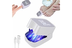 WENBONES Dispositivo Antimicotico di Trattamento Delle Unghie con Display Digitale, Dispositivo Antimicotico di Trattamento Delle Unghie, Solvente Portatile dei Funghi Dell'unghia del Dito del Piede (Bianco)