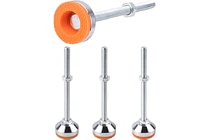 SPDYCESS 4 Stück Schwerlast Maschinenfuß, M12×150mm×Ø50mm Kohlenstoffstahl Nivellierfuß Einsteller Richtmaschine Pufferung Bodenschutz Lärm Reduzieren für Maschine Tisch Möbel Fuß