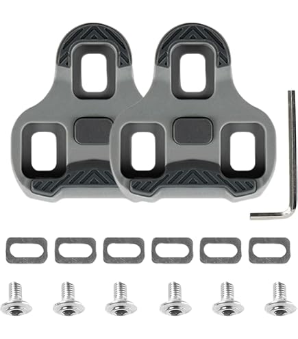 Crampons Look Keo Compatibles - Pour Pédales Look Keo, Blade, 2 Max, Classic - Système 3 Trous, Réglables, Mouvement Flottant