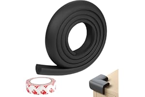 AQLBHZ 2 Meter Safety Edge Protector Corner Protectors for Kids Table Protector Corner Cushion Protector Table Edge Protectors for Kids Foam Protection Edges Safety Edge & Corner Guards(Black)