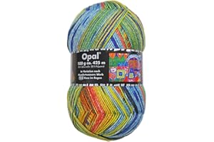 ‎FRIDA'S WOLLHAUS Frida's Wollhaus Opal 100 g Hundertwasser Sockenwolle 4-fach Strümpfe Socken Stricken 24 Farben (3200 | Kuss im Regen)