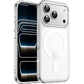 JETech Magnetic Matte Case for iPhone 17 Pro MAX, Translucent | Compatible with MagSafe, Translucent Matte Back, Slim Shockpr