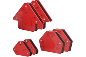 CPROSP 6 piezas Escuadra Magnetica para Soldar con Fuerza Adhesión Iman Soldadura 4.5Kg/11Kg, Ángulo de Soldadura Posicionador Magnetico para Soldar, Imanes para Soldar Angulos