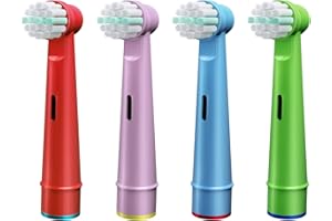 GENKENT Głowica szczoteczki do zębów dla dzieci, kompatybilna z elektrycznymi szczoteczkami do zębów Braun Oral B, bardzo miękkie włosie dla wrażliwych