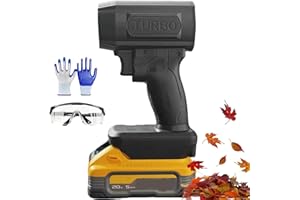 NNBWLMAEE Turbo Jet Double-Blow V2.0, 2025 New Electric Cordless Leaf Blower 130,000 RPM 200 Mph, Portable Handheld Turbo Jet Blower Car Dryer for Patio, Lawn, Blowing Leaves (for Dewalt)