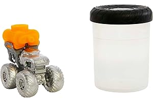 Hot Wheels Toy Monster Trucks (Assorted Styles, One Random Item), Color Reveal 1:64 Scale Vehicle with Clip-On Water Tank, Dunk in Water for Surprise, HJF39