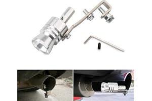 ERHUO Sliver Turbo Whistle Sound Aluminium Alloy Car Turbo Sound Exhaust Whistle Turbo Sound Exhaust Whistle Pipe Tailpipe Blow-Off Valve Simulator Sound Booster-L