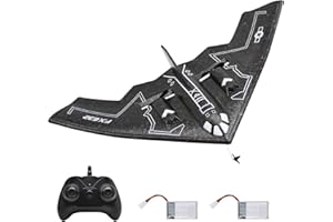 fisca 2.4 GHz Ferngesteuertes Flugzeug, 2 CH B-2 Tarnkappenbomber-Flugzeug, Segelflugzeug Flugzeugkämpfer Flugmodell Flugzeuge Outdoor Spielzeug Für Anfänger, Kinder und Erwachsene