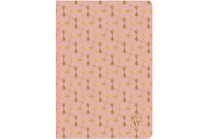 Clairefontaine 193236C - Un carnet piqué cousu fil Corail - A5 14,8x21 cm 96 pages Lignées Papier Clairefontaine Ivoire 90g - Couverture Carte Pelliculage Mat - Collection Neo Deco Printemps-Été