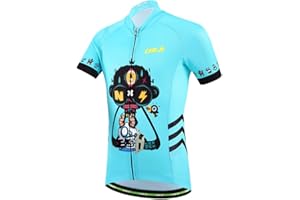 AMURLEOPARD Amur Leopard Enfant Maillot de Cyclisme Shirt, Camouflage Jaune