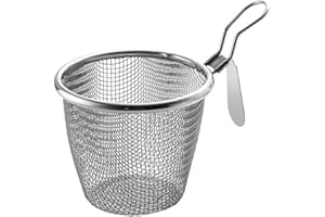 YILILAY Food Strainer,304 Stainless Steel Pasta Strainer Pasta Household Basket Mesh Strainer Colander Net Leakage Commercial Cooking Noodles Filter