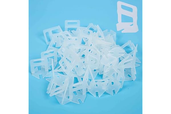Zaptec Plastic Tile Levelling Spacer Clips 2 MM (100 Pcs) For Removing Lippage Unevenness During Tile Laying In Both Floor & Walls