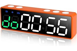 PELLOR Fitness Cronometro Timer, Super Mini Timer Portatile Sportivo HD 6 Digits Orologio a Interval LED, Attacco Magnetico Wireless Palestra Gym Timer Ideale per Casa Fitness, Tabata, EMOM, MMA