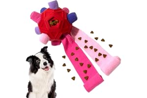 CIIVURR Schnüffelball für Hunde Hundespielzeug Unzerbrechlich Upgrade Ball Interaktives Spielzeug Snuffle Tragbarer Haustier Puzzle Snuffle Ball Toys für Kleine Mitte Groß Hunde (Rosa Violett)