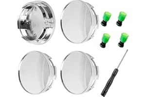 BAMYLI 4 Stück Nabendeckel Radkappen für 75mm Radnabenkappen Felgenkappen Radnabenabdeckung ABS Nabenkappen Felgendeckel Radnabendeckel Rad Center Cap Ersatzteile Auto Autoreifen Mitte (Sliver)