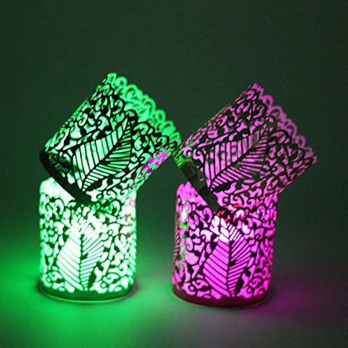Generic 50x Papier Führte Kerze Lampenschirm Licht Halter Teelicht Wrapper – Weiß, One size - 3