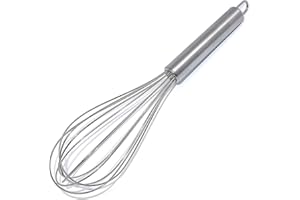JMYDECOR Frusta da Cucina in Acciaio Inossidabile, Sbattitore Manuale 26cm, Frusta a Mano di Alta Qualità per Mescolare, Mescolare la Pastella, le Uova, la Schiuma