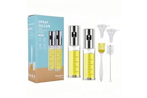 OhanaBeach® ölsprüher(zweiteiliges Set)，öl sprühflasche，spritzflasche，sprühflasche öl，ölspray，ölsprüher für speiseöl，backtrennspray，olivenöl spray，ölsprüher für heißluftfritteuse