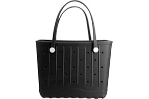 FORRADER Rubber Beach Tote Bag, Large Waterproof Beach Bag for Pool Boat, Sports, Outdoor Washable Travel Tote Bag