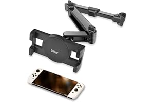 Olixar Car Mount for Nintendo Switch - Keep Back Seat Passengers Happy and Quiet - Headrest Mount - 360 Degree Rotation - Designed for Nintendo Switch and Switch OLED - Recommended by T3