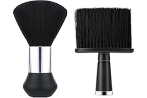 RTBRCG 2 Stück Friseur Bürste, Nackenpinsel Staubentfernungsbürste Schwarzer Friseur Haarpinsel Soft Barbierbürst, für Die Frisur Haare Schneiden Salon Stylist Reinigung Gebrochener Haare Am Hals