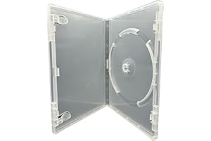 Dragon Trading Lot de 100 boîtiers DVD simples transparents avec tranche de 14 mm et pochette en plastique pour insérer des œuvres d'art et des clips de livret internes – Protégez vos disques