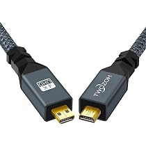 NFHK Mini HDMI Kabel 4K - 2 Meter Ultra Flexibel & Langlebig - Für Kamera, Gimbal, PC & TV