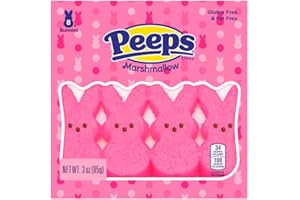 SIODITIN Peep (1 bag) Easter Pink Marshmallow Bunny Candy - 8 Bunnies per Bag - Gluten & Fat Free - 3 oz / 85 g