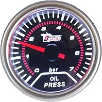 Jauge Pression Huile Voiture ETOPARS - Manomètre 52mm 0-7 Bar Lumière Blanche
