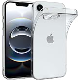 Ehr. iPhone 17e/16e Uyumlu Kamera Korumalı Darbe &Ouml;nleyici Arka Kapak, 2mm Kalınlaştırılmış Şeffaf Silikon Kılıf
