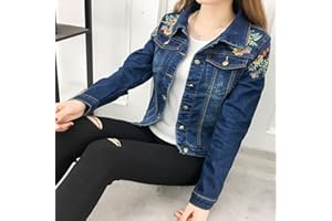 NZJK Fashion Women Jacket Spring And Autumn Embroidered Denim Jacket Women Slim Outwear Bomber Jacket Women Female
