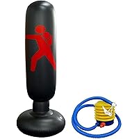 XUBX 160CM Boxsack, Aufblasbare Standboxsack, Boxsäule Tumbler Stehend Sandsäcke, Kinder Jugendliche Fitness…